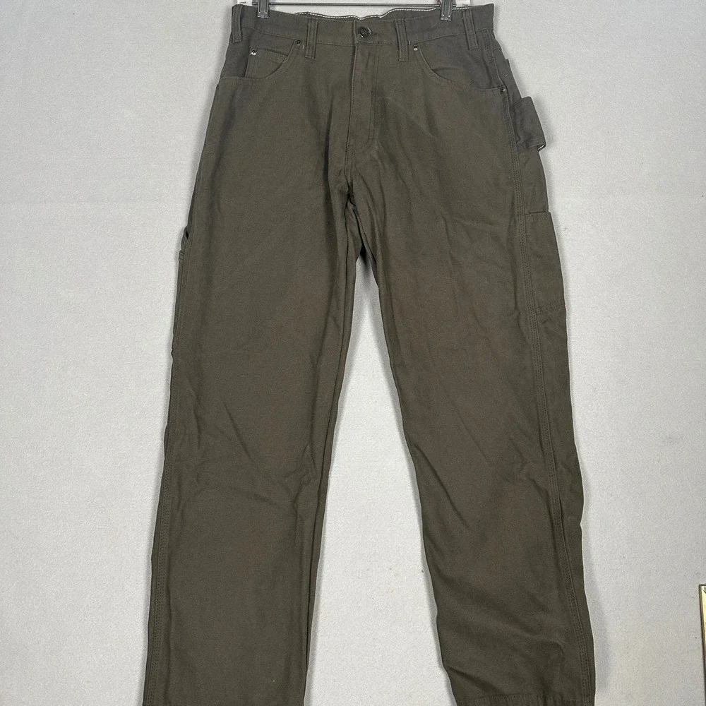 Dickies Carpenter Jeans Men 32X30 Brown Canvas Utility Workwear Straight Outdoor